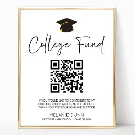 Unterzeichnung des Minimalistischen Abschluss QR C Poster