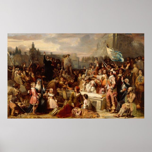 Unterzeichnung des Nationalen Pakts Poster (Vorne)