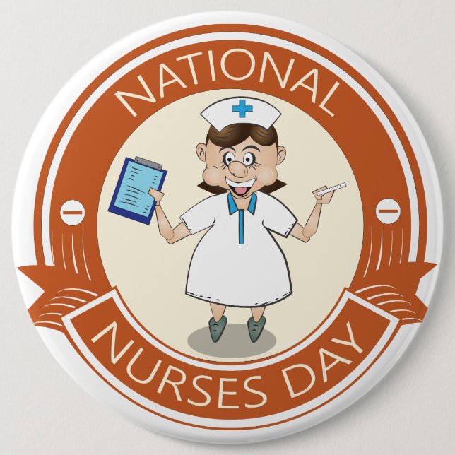 Unterzeichnung des Nurses Day Button (Vorderseite)