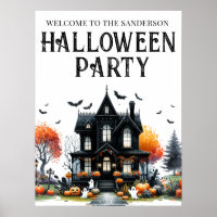 Unterzeichnung des Spuk-House-Halloween-Party