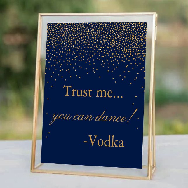 Unterzeichnung einer Hochzeitsfeier für Navy Blue  Poster (Von Creator hochgeladen)