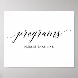 Unterzeichnung eines Schwarz-Elegant-Hochzeitsprog Poster