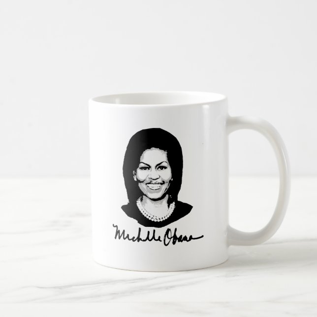 UNTERZEICHNUNG MICHELLE OBAMA - .PNG KAFFEETASSE (Rechts)
