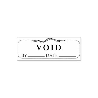 Unterzeichnung und Datum der VOID-Buchführung Permastempel
