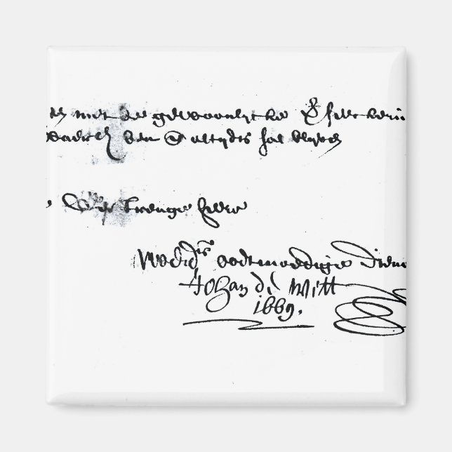Unterzeichnung von Johan de Witt Magnet (Vorne)