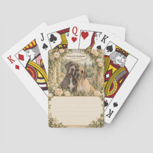 Unterzeichnungstisch für Hochzeitsgästebuch mit Gr Spielkarten