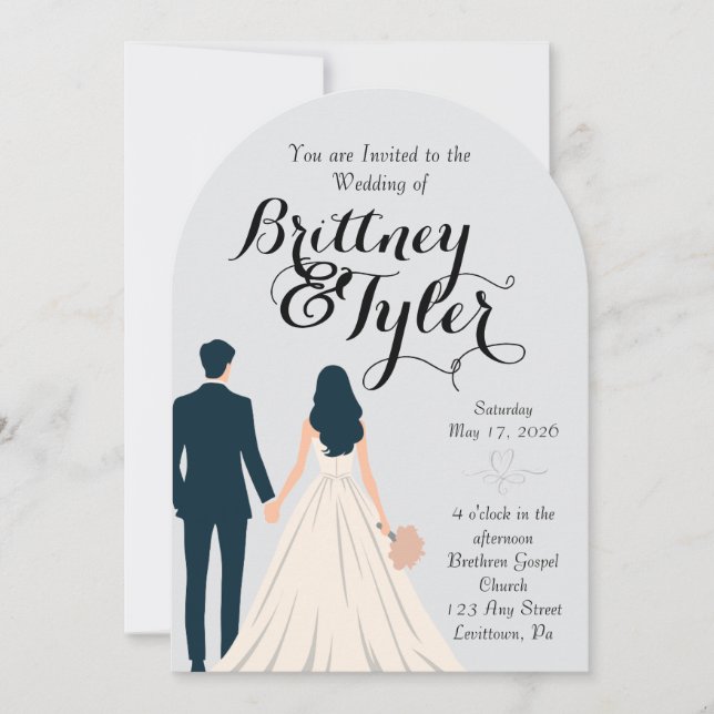 Until Forever-Brittney Wedding Invitation (Devant)