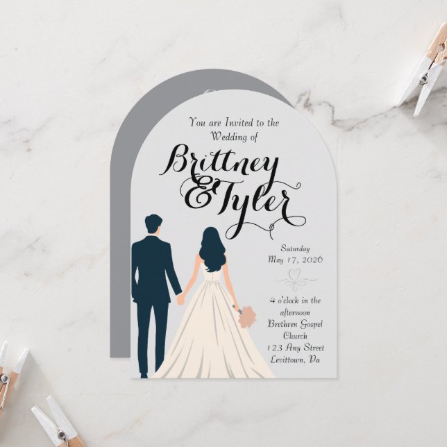 Until Forever-Brittney Wedding Invitation (Devant/Arrière en situation)