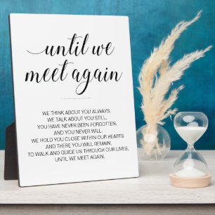 Until We Meet Again Elegant Memorial Wedding Fotoplatte