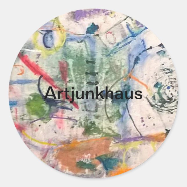 Untitelle Fantasy Abstrakt Hankamer Kunst, Dichtun Runder Aufkleber (Vorderseite)