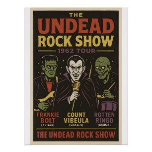 Untot Rock Show 1962 Tour Art Print Poster