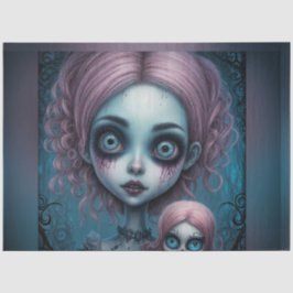 Untote Creepy Girl und ihr Puppendiebpapier Seidenpapier