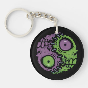 Untote Harmonie: Zombie Yin Yang-Symbol Schlüsselanhänger