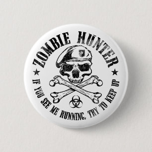 untote lebende Tote des Zombiejägers Button
