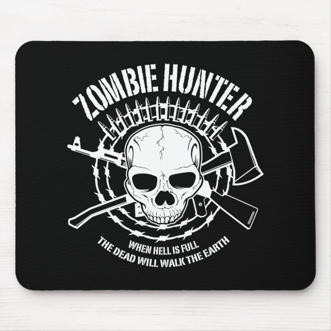 untote lebende Tote des Zombiejägers Mousepad (Vorne)