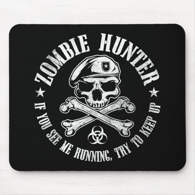 untote lebende Tote des Zombiejägers Mousepad (Vorne)