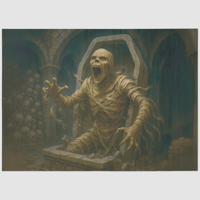 Untote Mummy aus Tomb Gothic Horror Ägypten Seidenpapier (Vorderseite)