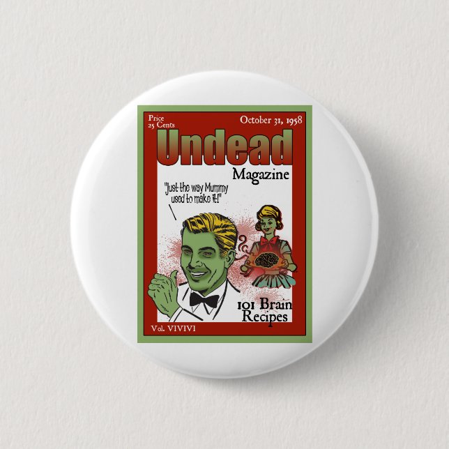 Untote Zeitschrift Button (Vorderseite)
