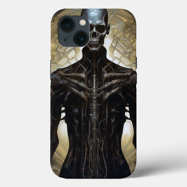 Untoter Cyborg Sci-Fi Horror Art Case-Mate iPhone Hülle (Rückseite)