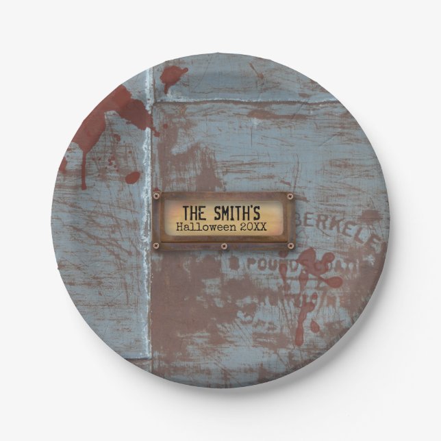 Untotes Halloween Pappteller (Vorderseite)