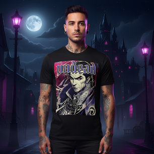 Untotes Retro-Gothic-Vampir-T-Shirt T-Shirt