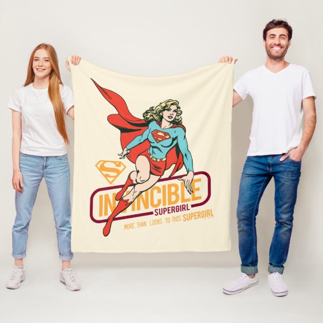 Unübertreffliche Supergirl Retro Grafik Fleecedecke (Beispiel)