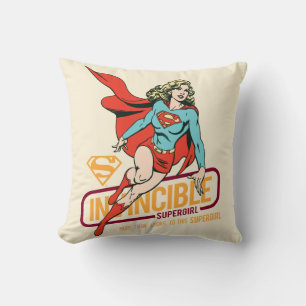 Unübertreffliche Supergirl Retro Grafik Kissen