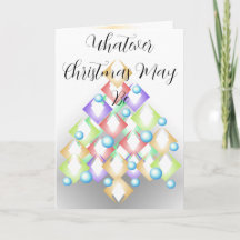 Unusual Minimalist Modern Christmas Tree Greetings