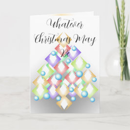 Unusual Minimalist Modern Christmas Tree Greetings Karte