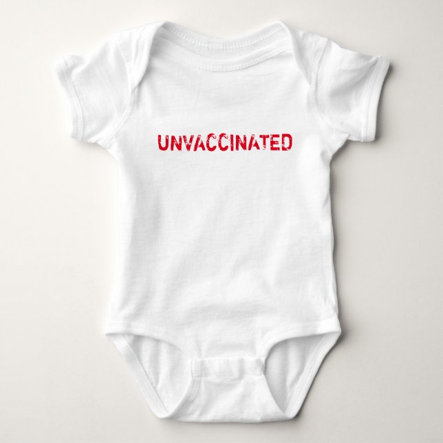"UNVACCINATED" Baby Strampler (Vorderseite)