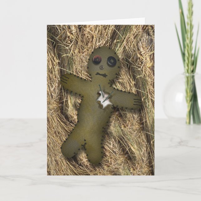 Unvalentine Voodoo Doll Card Feiertagskarte (Vorderseite)