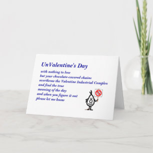 UnValentines Tag Feiertagskarte