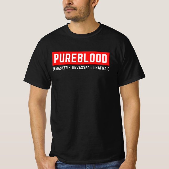 Unverblendet Unvaxxed Unafram Pureblut T-Shirt (Vorderseite)