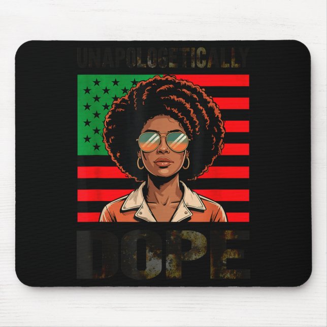 Unverblümt Afro Frau Schwarzer Stolz  Mousepad (Vorne)