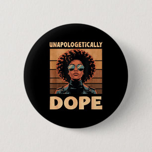 Unverblümt Afro Frau Vintage 70er Button