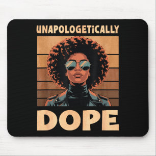 Unverblümt Afro Frau Vintage 70er Mousepad