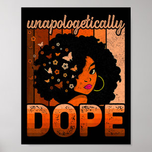 Unverblümt Drug Melanin Afro Königin Schwarz Sein Poster