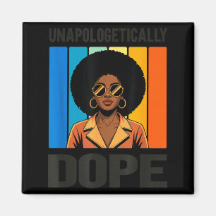 Unverblümt Retro Afro-Frau Schwarzer Stolz  Magnet