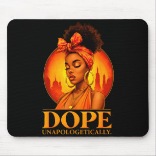Unverblümt Schwarze Geschichte Afro Melanin Mädche Mousepad