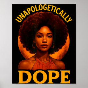 Unverblümt Schwarze Geschichte Afro Melanin Mädche Poster