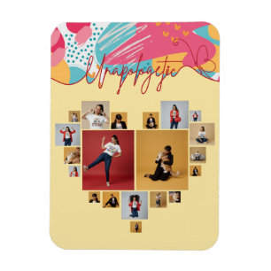 Unverblümte Personalisierte Feminine Fotocollage Magnet
