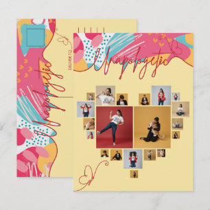 Unverblümte Personalisierte Feminine Fotocollage Postkarte