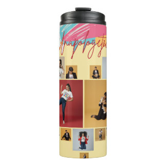 Unverblümte Personalisierte Weibliche Fotocollage Thermosbecher