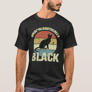 Unverblümte schwarze Halloween-Katze T-Shirt
