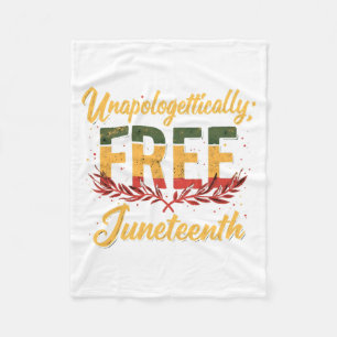 unverblümter kostenloser Juneteenth Black History Fleecedecke