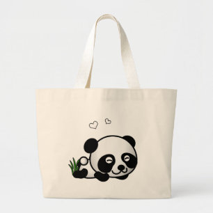 Unverdächtiger Panda Jumbo Stoffbeutel