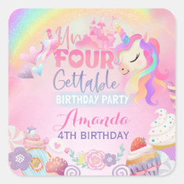 unvergesslich quadratischer aufkleber