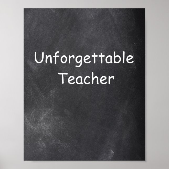 Unvergessliche Chalkboard-Klassendekoration Poster (Vorne)
