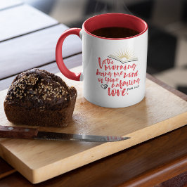 UNVERSAGT LIEBE Psalm Bibel Red Scripture Coffee Tasse