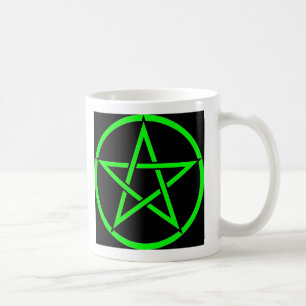 Unverschämte Hexepentagram-Sammlung (Grün) Kaffeetasse
